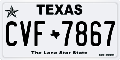 TX license plate CVF7867