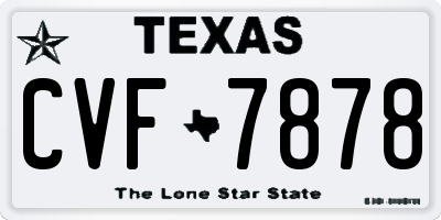 TX license plate CVF7878