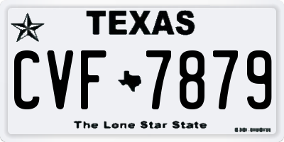 TX license plate CVF7879