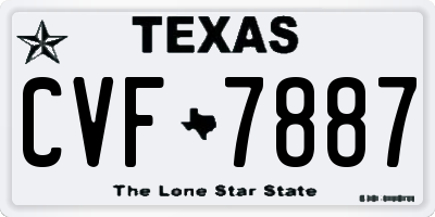 TX license plate CVF7887