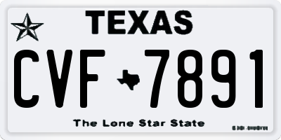TX license plate CVF7891