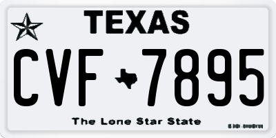 TX license plate CVF7895