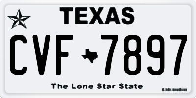 TX license plate CVF7897
