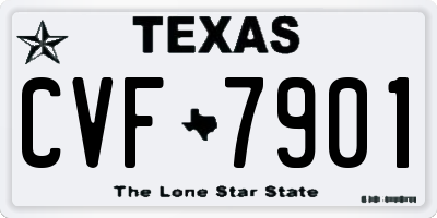 TX license plate CVF7901