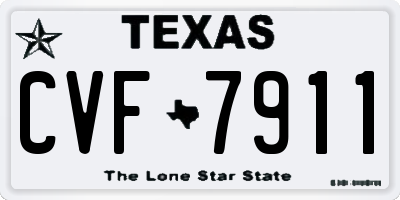 TX license plate CVF7911