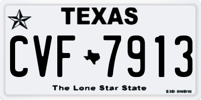 TX license plate CVF7913