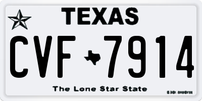 TX license plate CVF7914