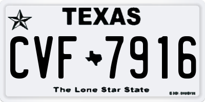 TX license plate CVF7916