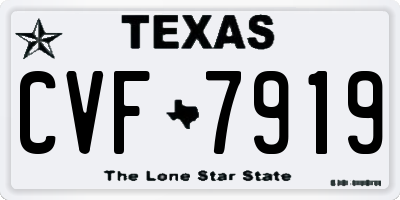 TX license plate CVF7919