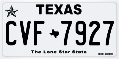 TX license plate CVF7927