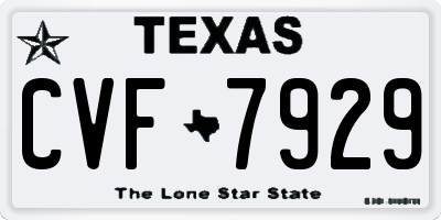TX license plate CVF7929