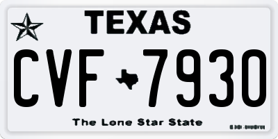TX license plate CVF7930