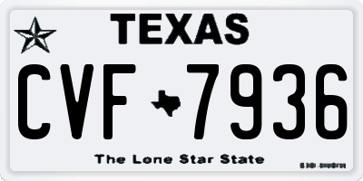 TX license plate CVF7936