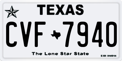 TX license plate CVF7940