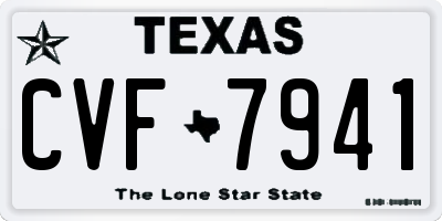 TX license plate CVF7941