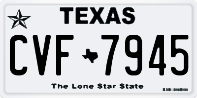 TX license plate CVF7945