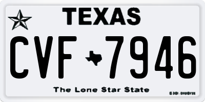 TX license plate CVF7946