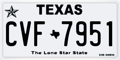 TX license plate CVF7951