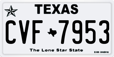 TX license plate CVF7953