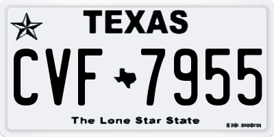 TX license plate CVF7955