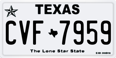 TX license plate CVF7959