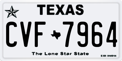 TX license plate CVF7964