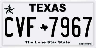 TX license plate CVF7967