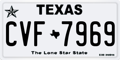 TX license plate CVF7969