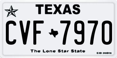 TX license plate CVF7970
