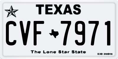 TX license plate CVF7971