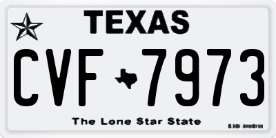 TX license plate CVF7973