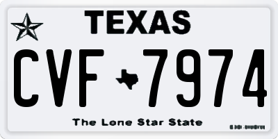 TX license plate CVF7974