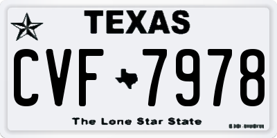 TX license plate CVF7978