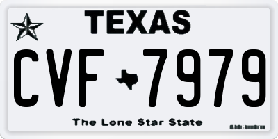 TX license plate CVF7979