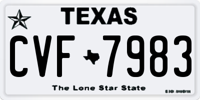TX license plate CVF7983