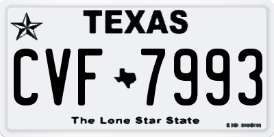 TX license plate CVF7993