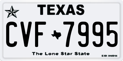 TX license plate CVF7995