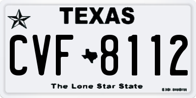TX license plate CVF8112