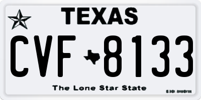 TX license plate CVF8133