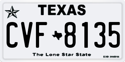 TX license plate CVF8135