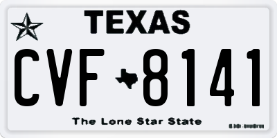 TX license plate CVF8141