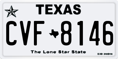 TX license plate CVF8146