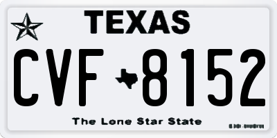 TX license plate CVF8152