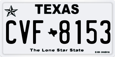 TX license plate CVF8153
