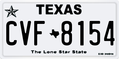 TX license plate CVF8154