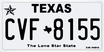 TX license plate CVF8155
