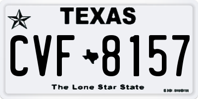 TX license plate CVF8157