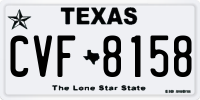TX license plate CVF8158