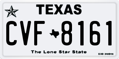 TX license plate CVF8161