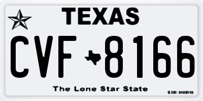 TX license plate CVF8166